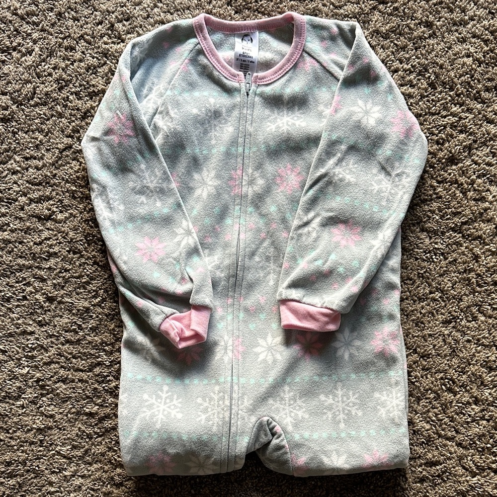 Gerber Kids Pink and White Fleece Onesie